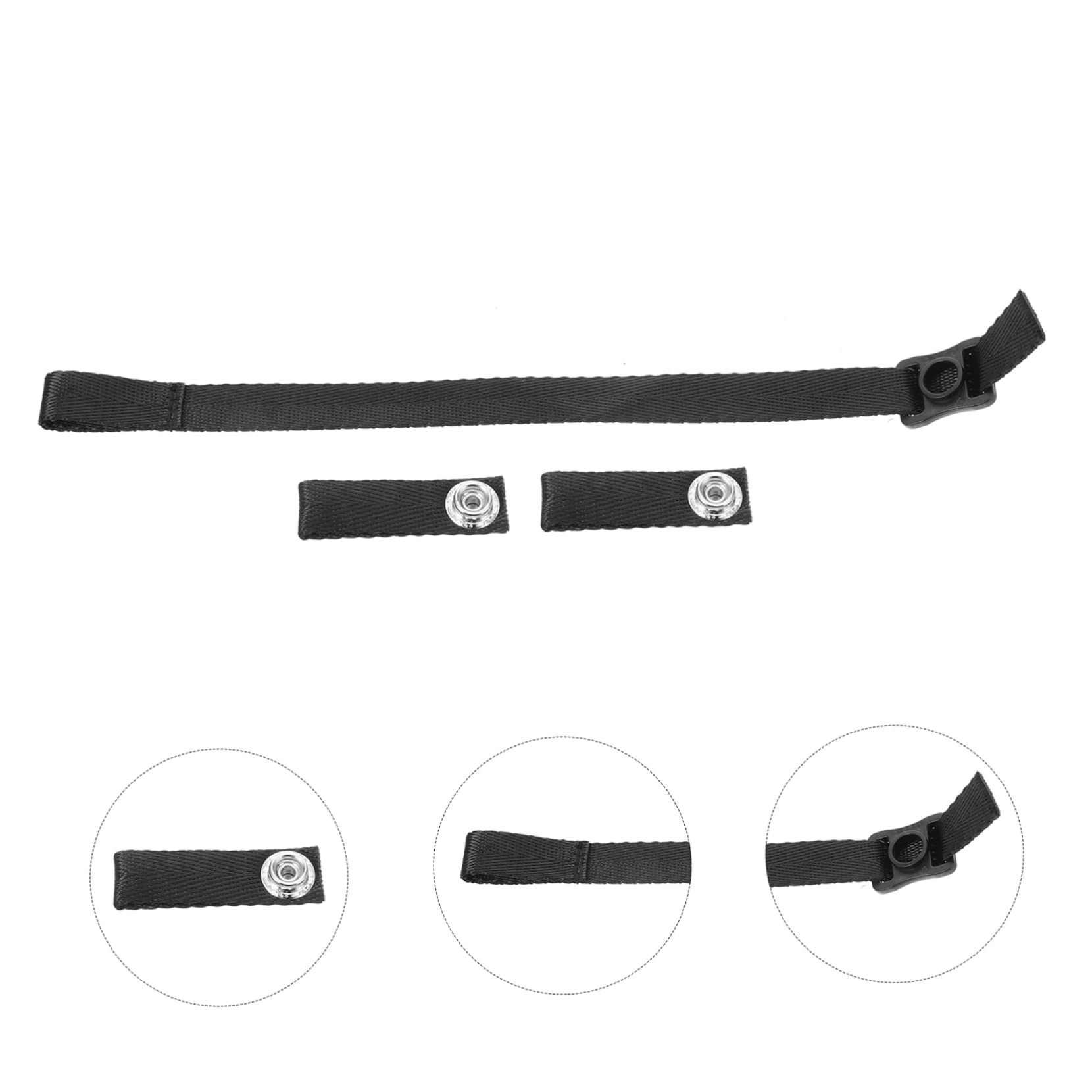 Toyvian 3 Set Accessori per mento del casco cinturino per casco da hockey sottogola di ricambio per hockey sport sottogola in poliestere di ricambio sottogola da hockey in poliestere Nero