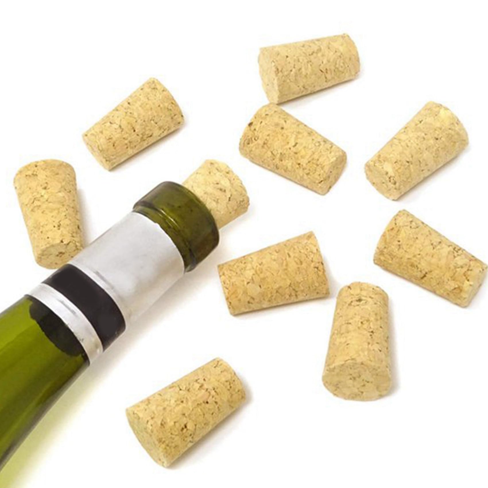 500 Unidades Corchos de Vino Cónico Corchos de Madera Reutilizables Sello Portátil Tapón de Vino Tapón para de Vino para de Vino