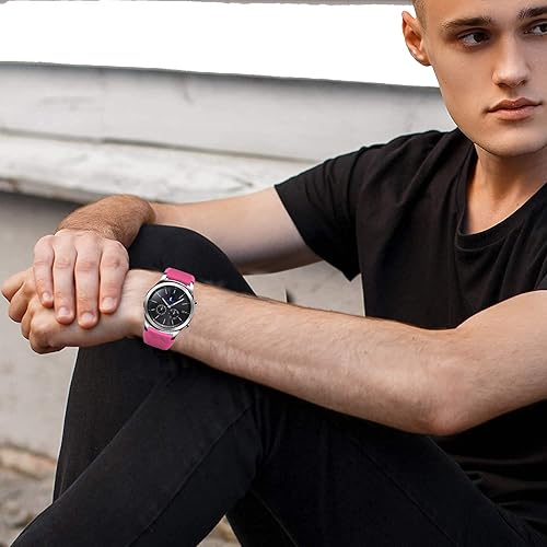 Miniatura 6 de Minggo - Correas para Samsung Gear S3 FrontierClassic Watch, pulsera de silicona, correa deportiva, correa de repuesto, Hot Pink