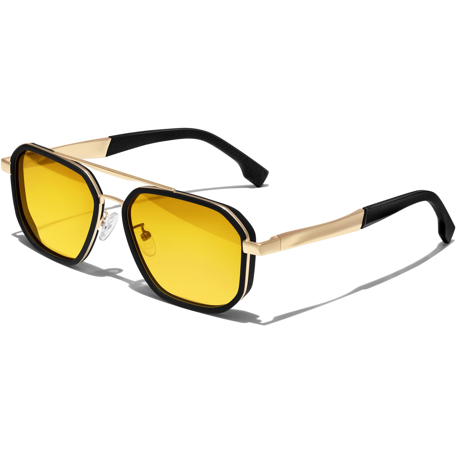 KANASTAL Retró Gafas de Sol Polarizadas Metálica de Alta Resistencia, Bisagra de Resorte Protección UV400 - Unisex para Conducción, Viajes y Pesca