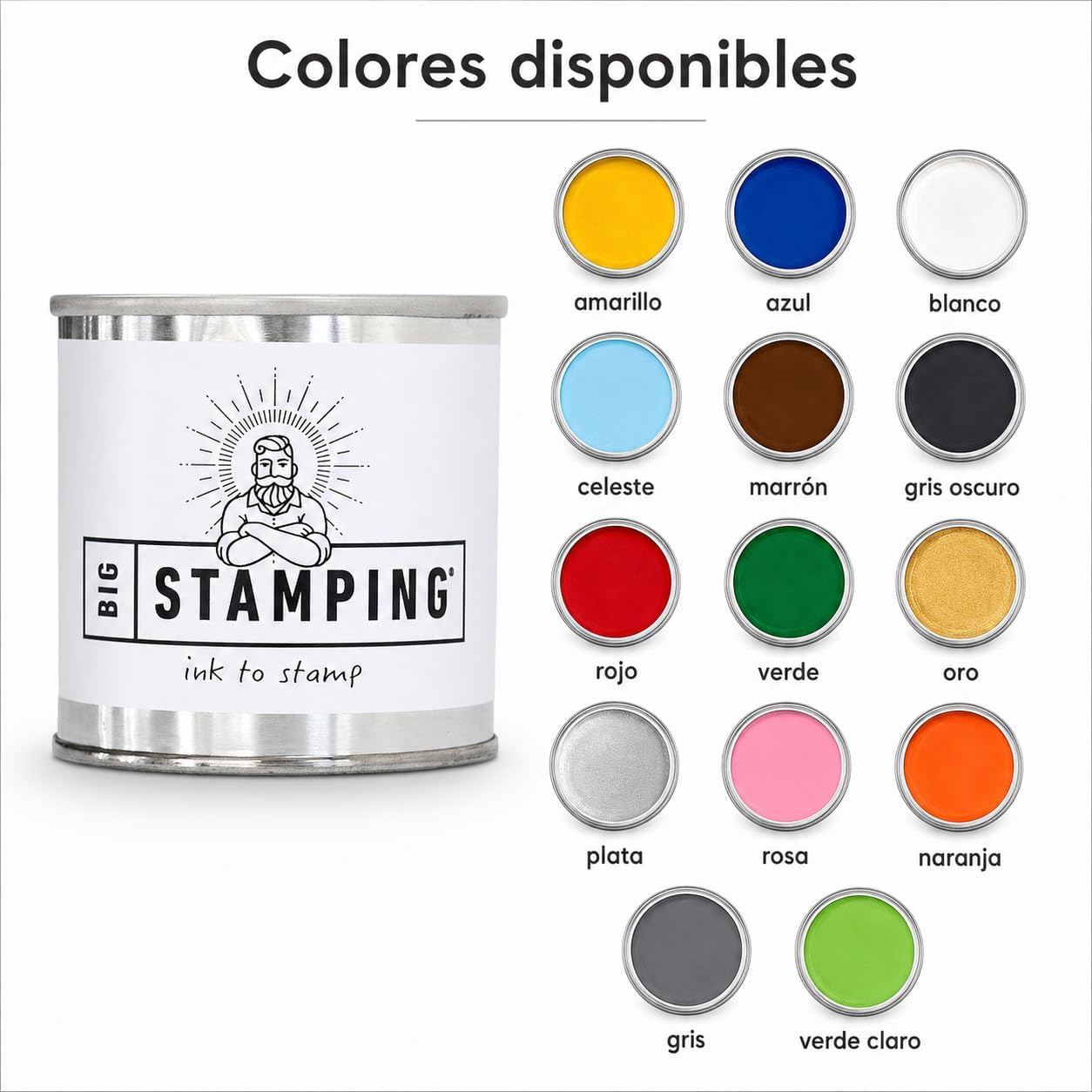 Sello Personalizado CON TU LOGO en distintos tamaños y colores | KIT COMPLETO (M (15 x 10,5 cm), Negro)
