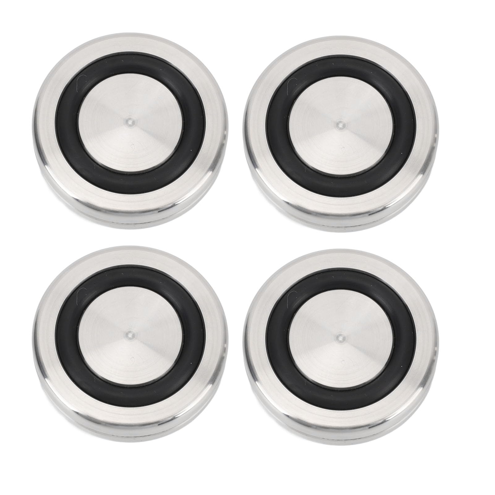 4 Stück Lautsprecher-Isolationsfüße, HiFi-Lautsprecher-Stoßdämpfer-Pads, rutschfeste Verstärker-Basis-Pads für Subwoofer, CD-DAC-Instrumente mit Edelstahl- und Gummiausführung (15mm)