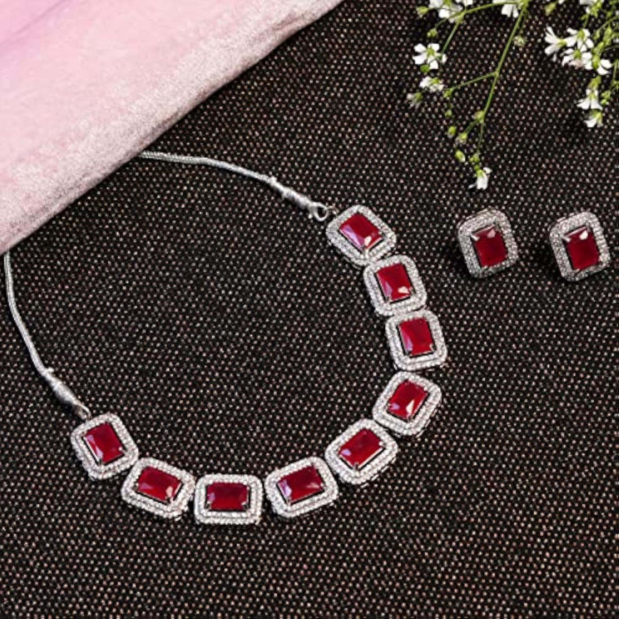 Classic Royal AD American Diamond Choker Set