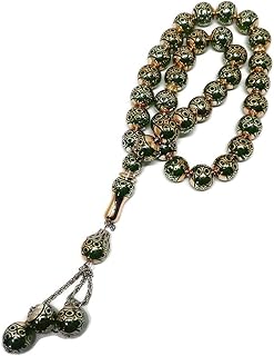 سبحة صلاة اسلامية من 33 خرزة بتصميم جميل مقاس 12 ملم AMN 279 هدية لرمضان والعيد وللمسلمين اخضر_01 للنساء