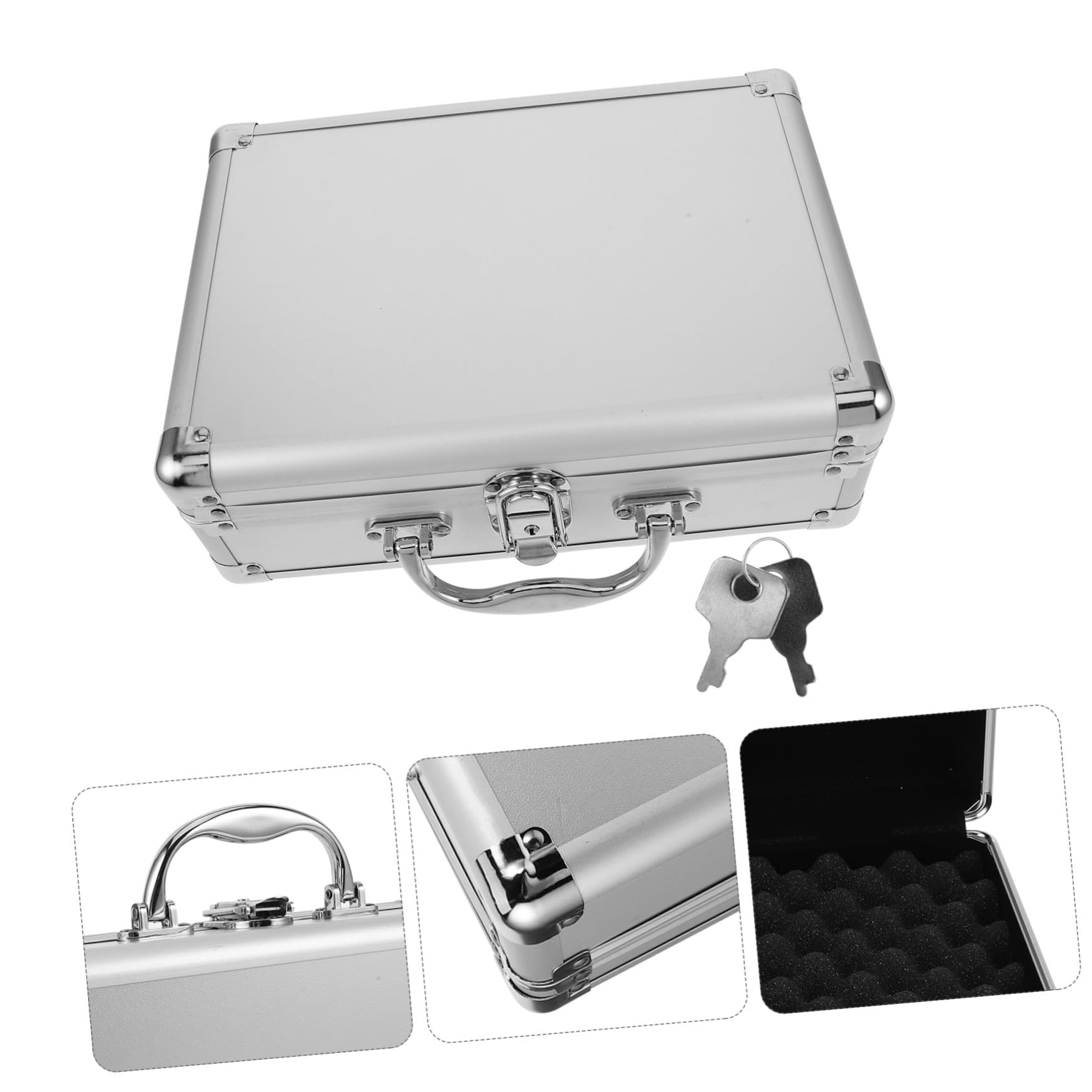 Aluminiowa Walizka Transportowa Aluminiowa Skrzynka Narzędziowa Twarda Obudowa Mikrofonu Tragbar Leere Metallbox Przenośny Organizer Do Przechowywania Aluminiowe Walizki Do