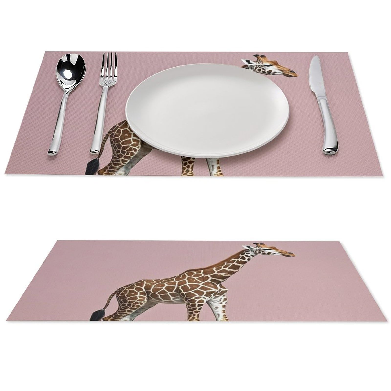 Sets de table imprimé girafe pour sublimer vos repas sur la terrasse