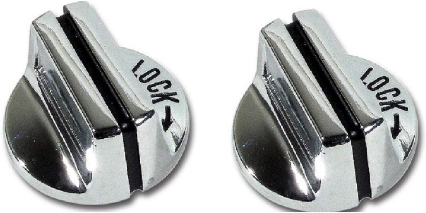 1967 Corvette Door Lock knob, Pair Both L& R (Includes Clips)