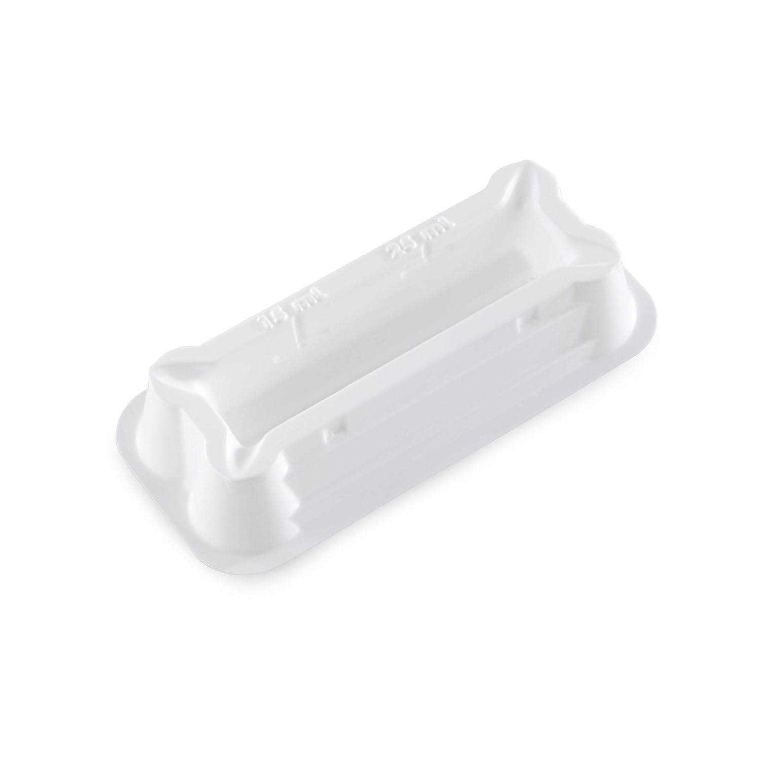 Heathrow Scientific Sterile Reagent Reservoir, 25 mL Capacity, Polystyrene, Disposable, White (Pack of 100)