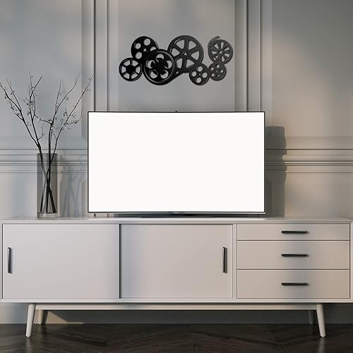 Miniatura 4 de Moxweyeni Carrete de película de metal, arte abstracto de cine antiguo, decoración contemporánea de cine decorativo, carrete de película