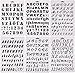 Qibote Plastic Letter Stencils Alphabet Number Drawing Painting Stencils Scale Template for Notebook, Diary, Scrapbook, Journaling, Graffiti, Card and Craft Projects, Set of 6