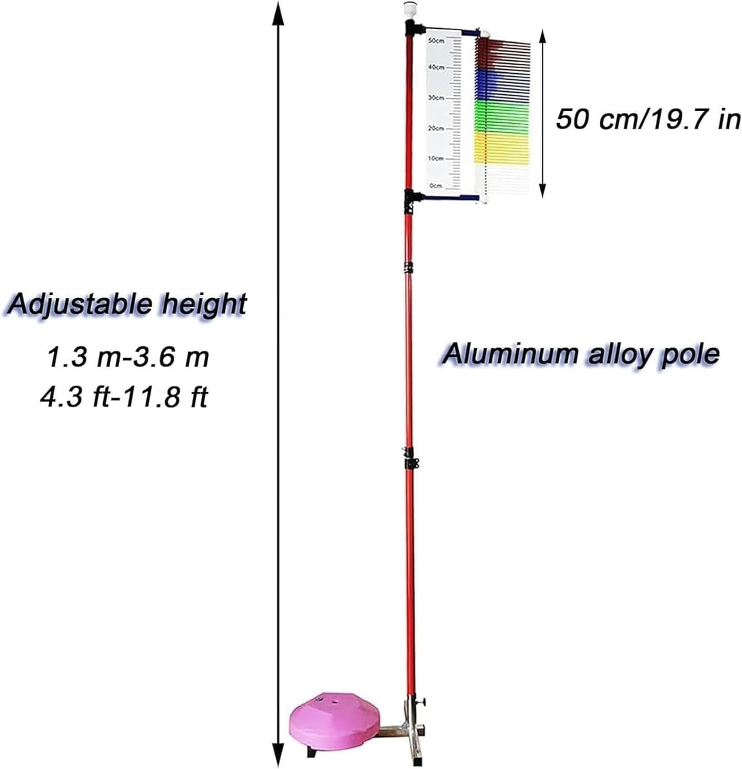 垂直ジャンプコーチ、バスケットボール選手向けの安定したベースで高さジャンプトレーニングの測定ツールを配置するフロア〜/