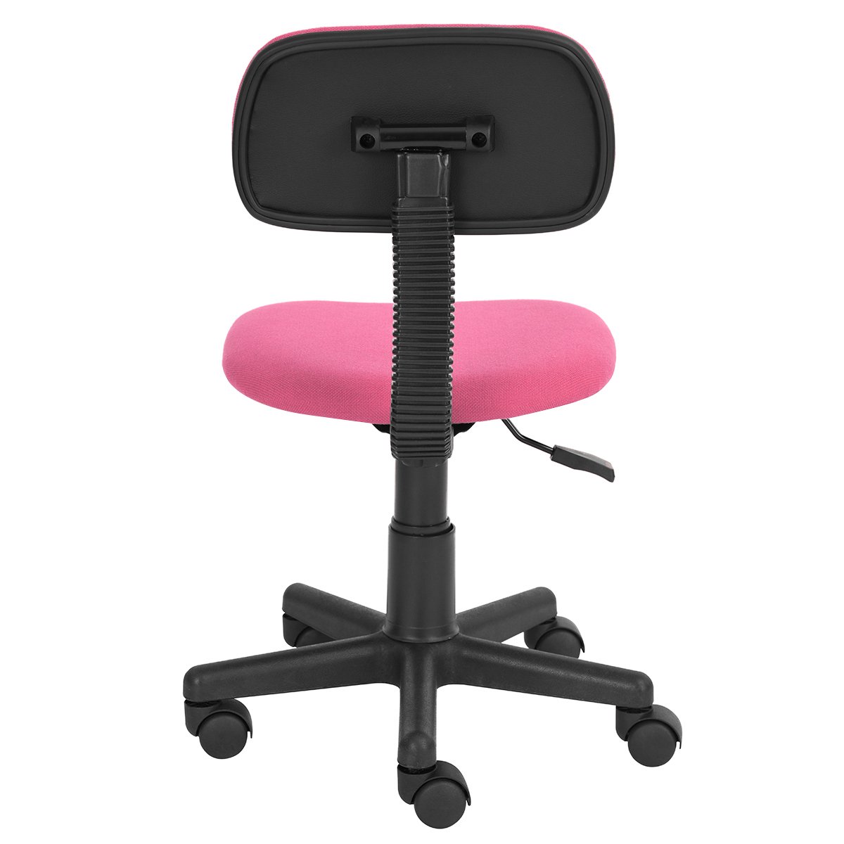 FurnitureR, sedia da bambini a schienale basso regolabile, elegante sedile da ufficio, computer, scrivania, studio, sedia girevole senza braccioli Pink