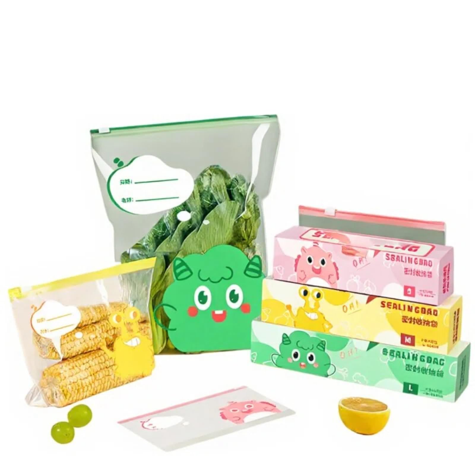 Sealed bag, refrigerator storage and packaging bag, nut self sealing and compact plastic sealing bag, zipper fresh-keeping bag, household use