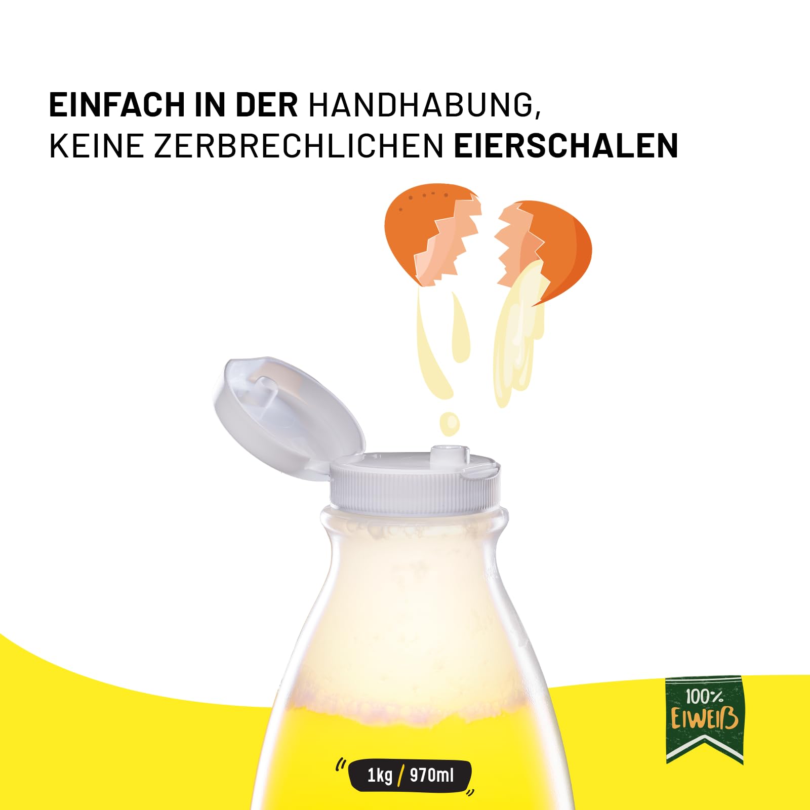 Flüssiges Eiweiß Eiklar Hühnereiweiß 5820ml 6x1kg