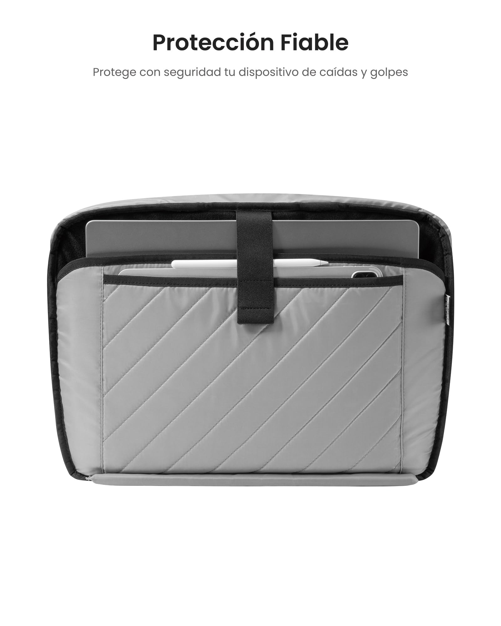 tomtoc Multifuncional Bolsa de hombro Bolsa de ordenador portátil para 13-14 pulgadas MacBook Air/Pro, 2024 13,5" Microsoft Surface Laptop 6, Lenovo ThinkPad/Dell Inspiron/ASUS ZenBook/Acer Aspire 14
