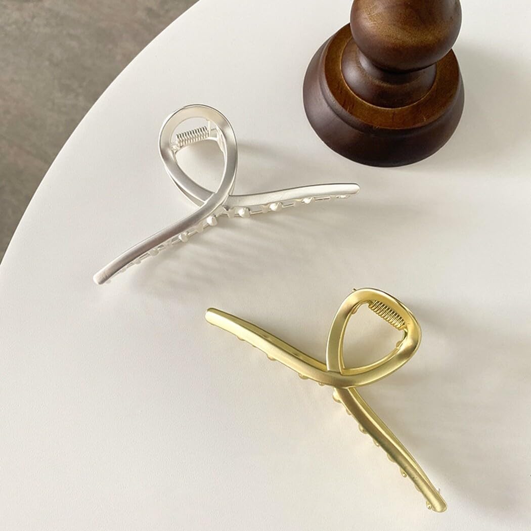 3 pinzas grandes para cabello largo con forma de plátano