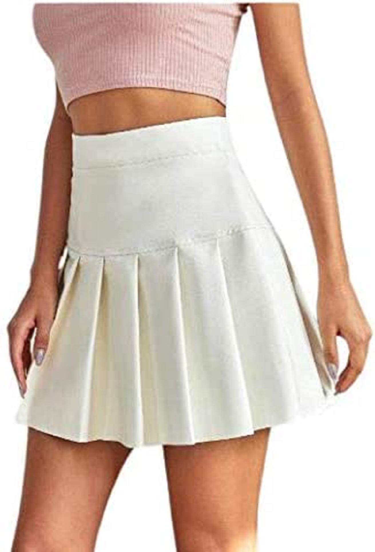 Minifalda básica de piel para mujer, estilo mojado, con forro
