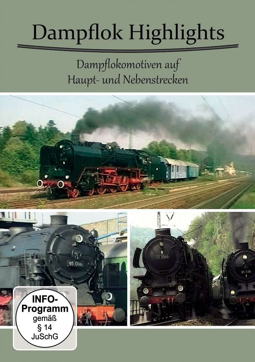 Locomotoras de vapor de Alemania en este DVD Dampflok Highlights