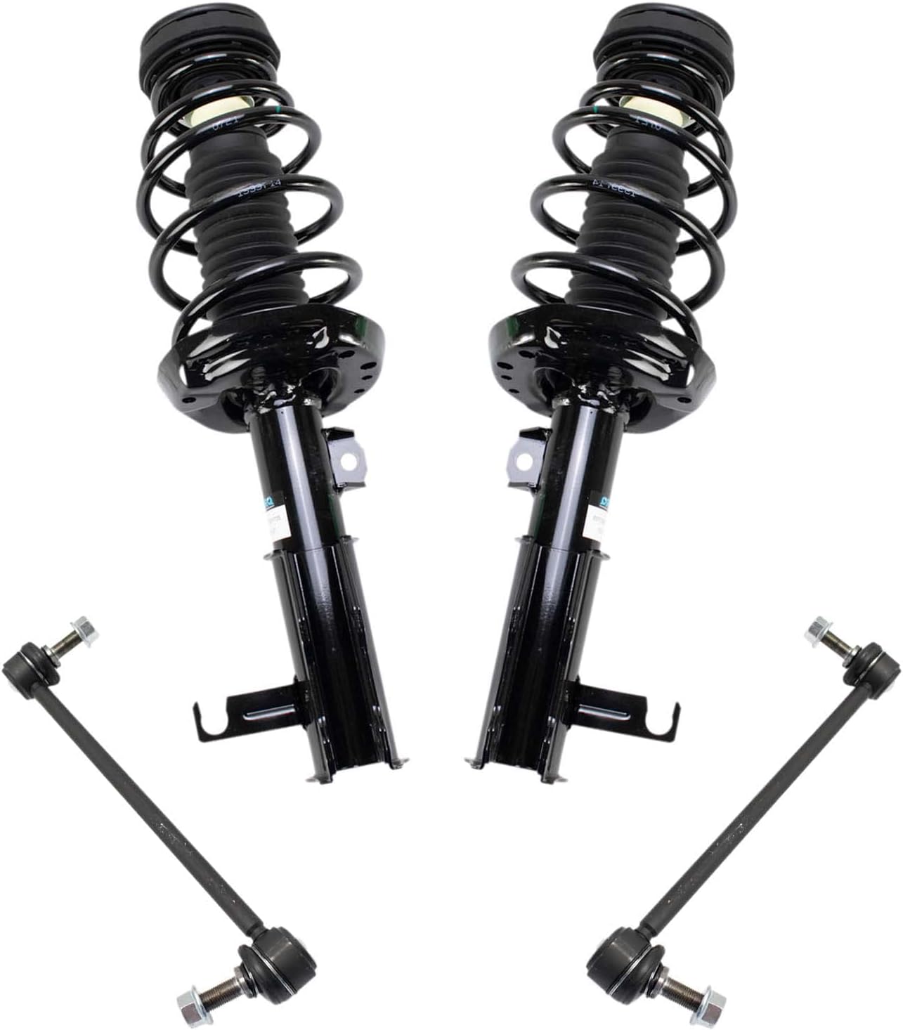 TRQ Front Suspension Kit Complete Strut & Coil Spring Assembly Sway Bar Stabilizer Link Compatible with 2014-2019 Chevrolet Impala