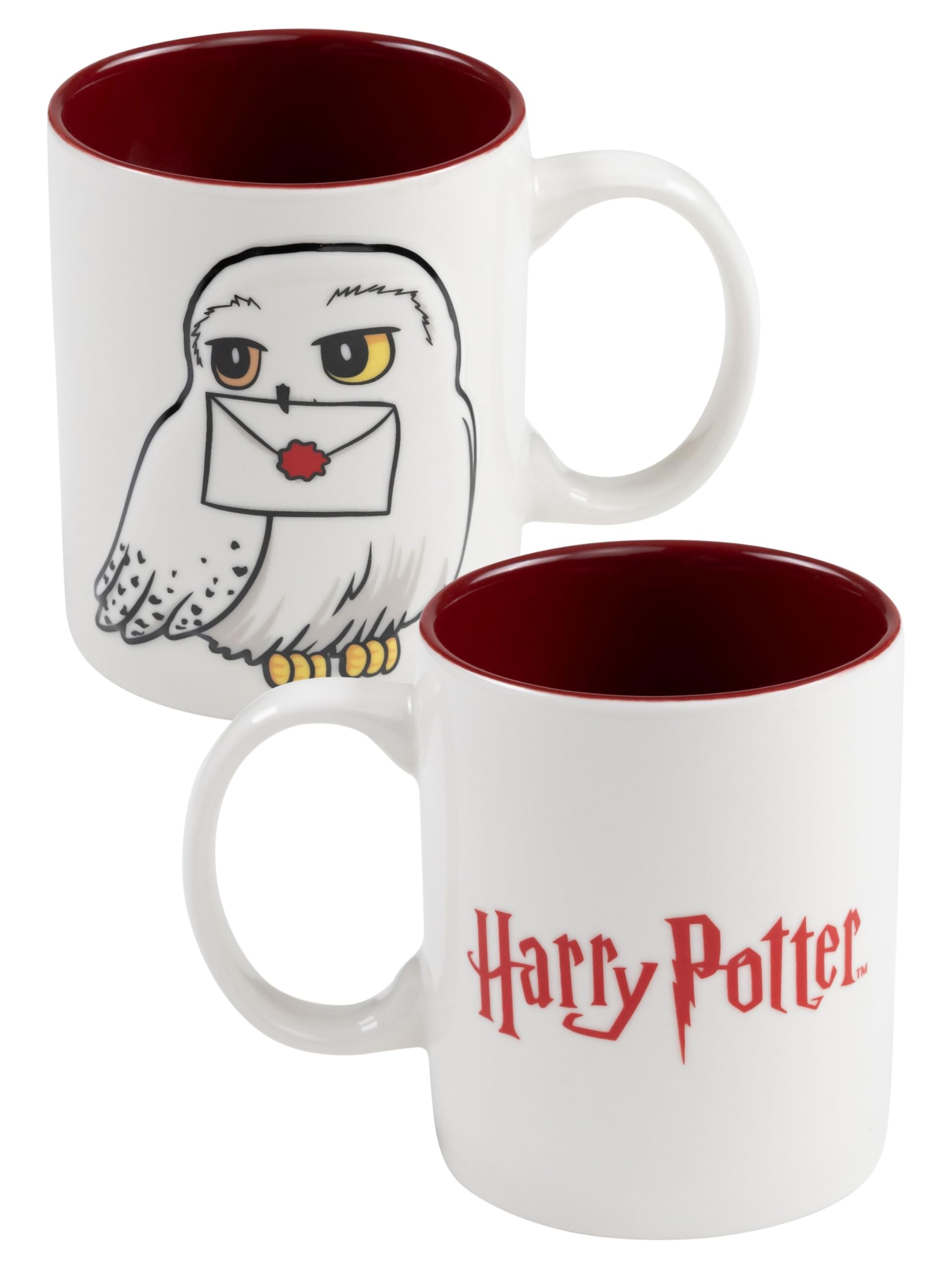 Harry Potter 3D Mug - Hedwig, Ceramic, White/red, 320 ml, White/Ro
