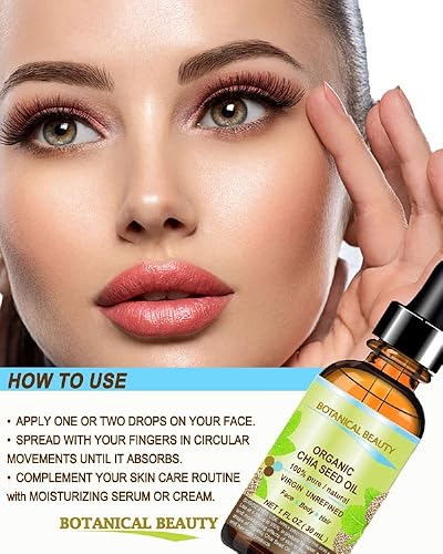 Miniatura 5 de Orgánico Aceite de semilla de Chia. 100% puro y naturalPuroprensado en frío Carrier Aceite para piel, el cabello, Lip Y Nail Care. "Una