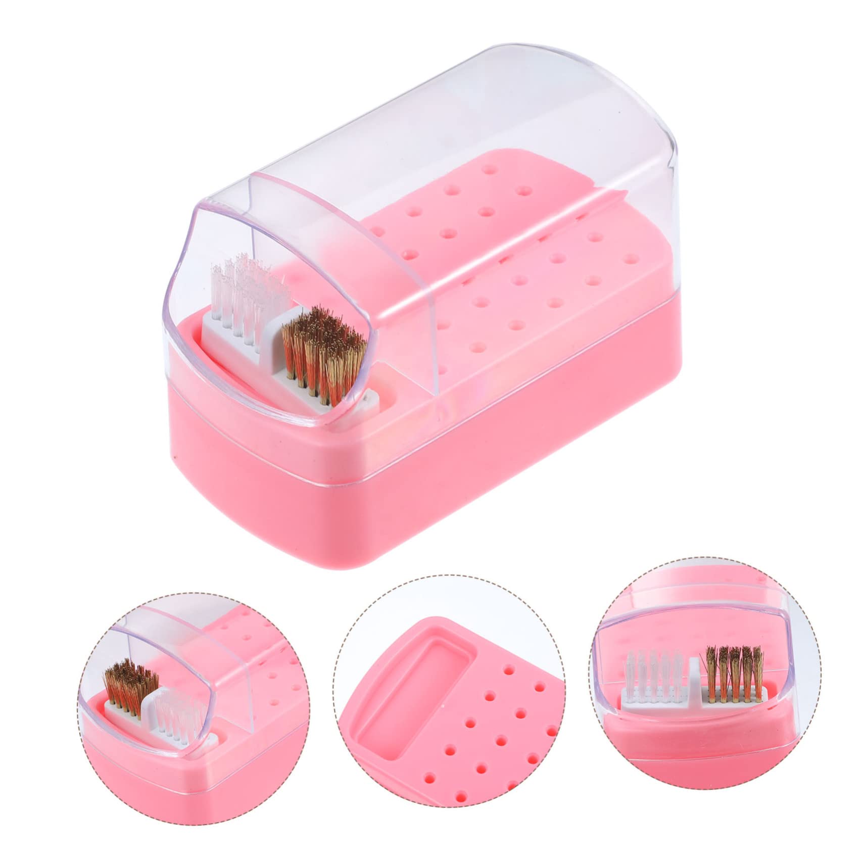 Healeved 3pezzi Organizer Per Punte Per Unghie Con Scatola Di Pulizia Per Accessori Manicure Design Compatto e Pratico Per Unghie