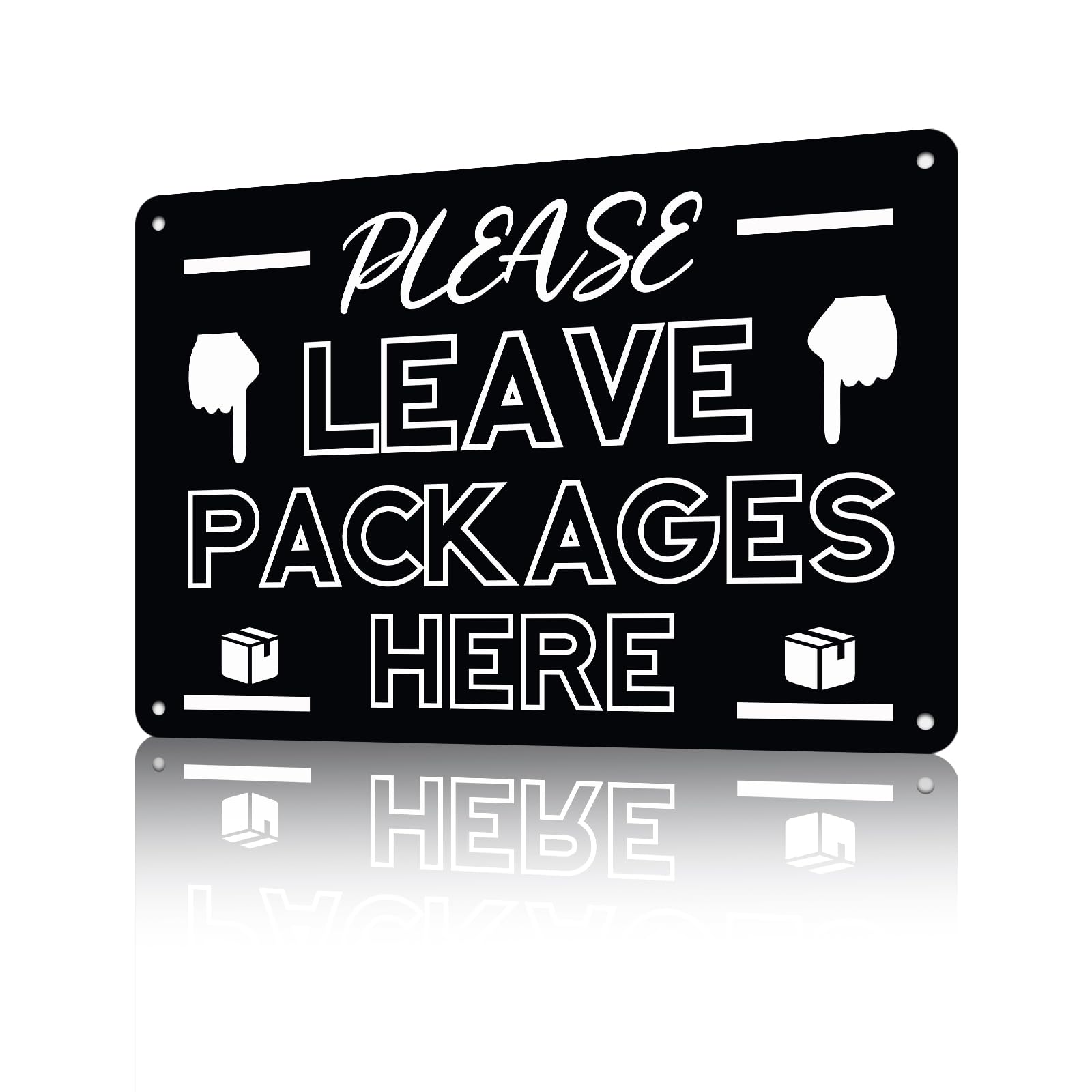 Anceky Vintage Sign Please Leave Packages Here Metal Tin Sign Retro Wall Decor for Yard Home Outdoor Indoor Garage 12×16 Inch
