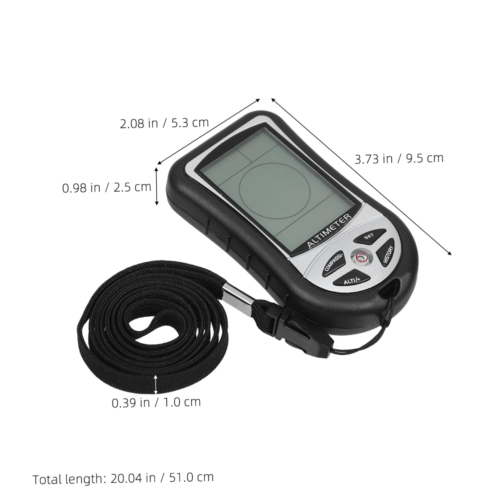 Abaodam Digital Barometer Compass Handheld Altimeter Device for Hiking Mountaineering Accurate Navigation Temperature Measurements Lightweight Portable Outdoor Tool