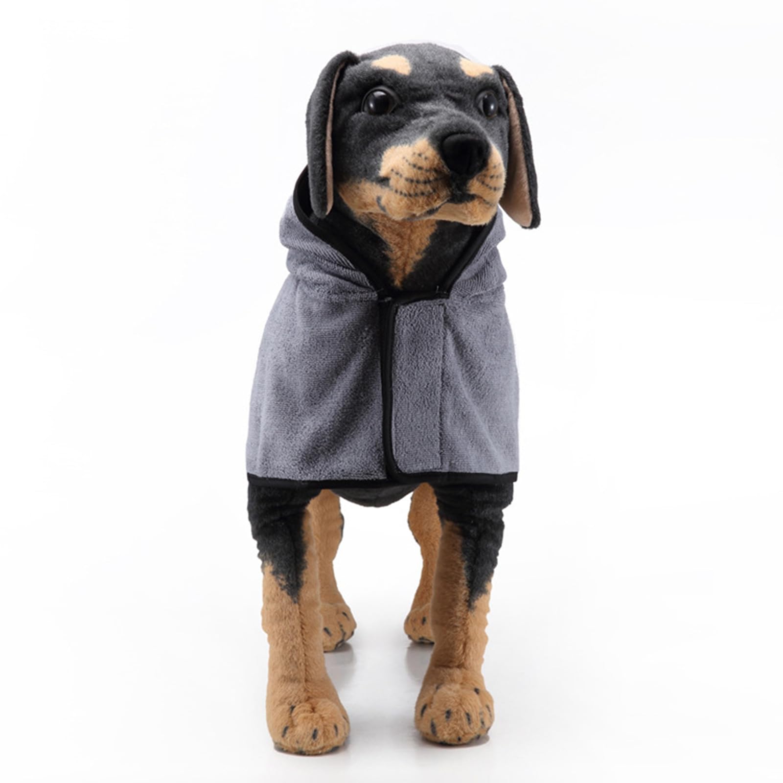 Serviette de Bain pour Chien Peignoir pour Chien Doux Super Absorbant avec Capuchon et Poche Serviettes de Bain en Microfibre Serviette de Bain pour Chien Chat à séchage Rapide