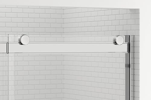 Miniatura 3 de Basco Shower Door RTLA05B6057CLSV Rotolo Puerta corredera para bañera de 56-60 pulgadas de ancho x 57 pulgadas de alto, cromo, 14 pulgadas de vidrio