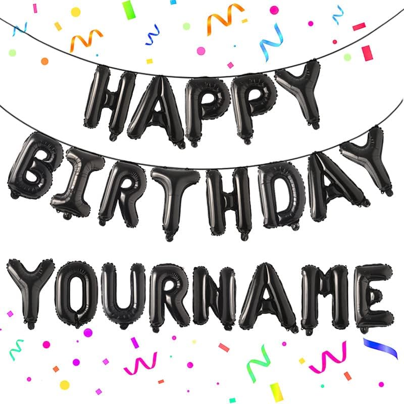 Globos de feliz cumpleaños, 2 juegos de letras de globo de feliz cumpleaños de la A-Z de 16 pulgadas, decoraciones de fiesta de cumpleaños