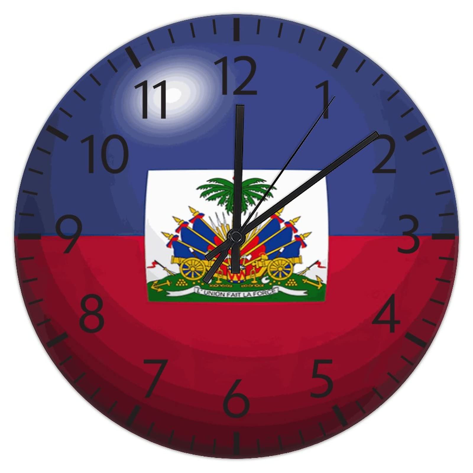 Horloge murale suspendue facile à installer en PVC pour la maison