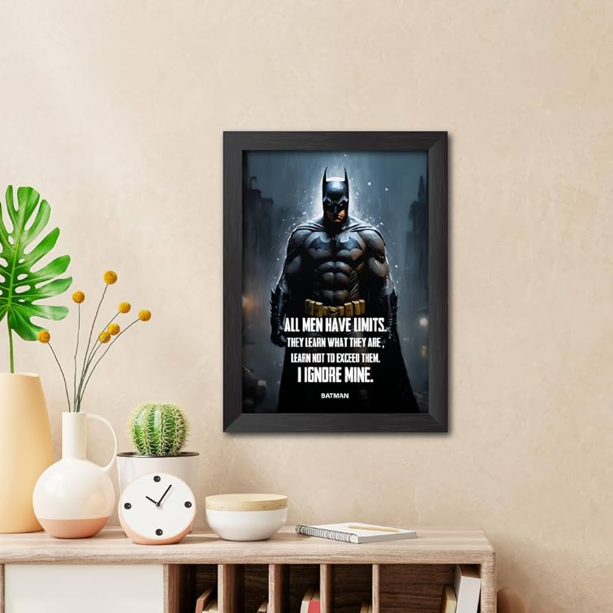 TenorArts Batman Poster Comics Quotes Photo Frame Painting With TenorArts Batman Poster Comics Quotes Photo Frame Painting With