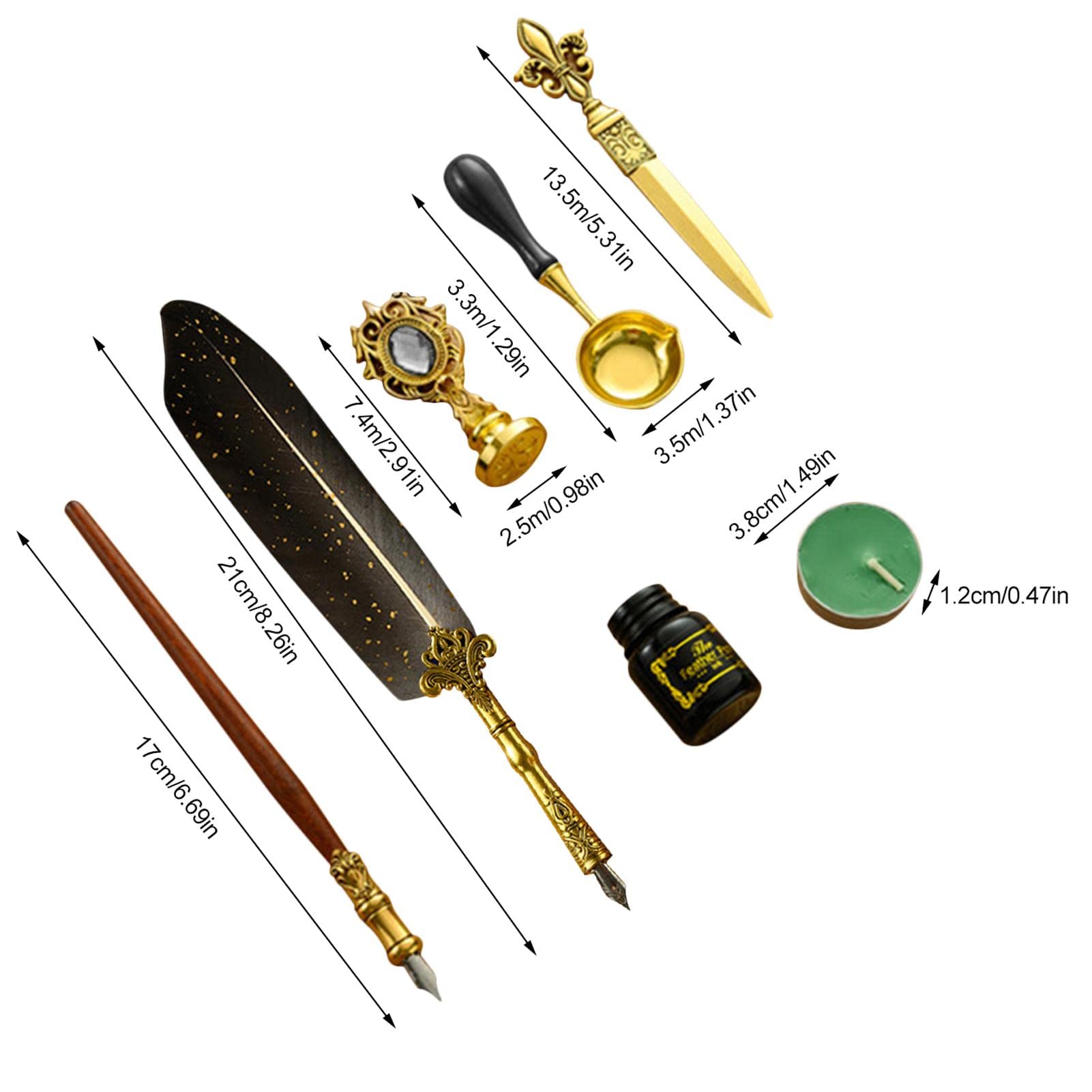 Set di penne per calligrafia con piuma, set di penne per calligrafia