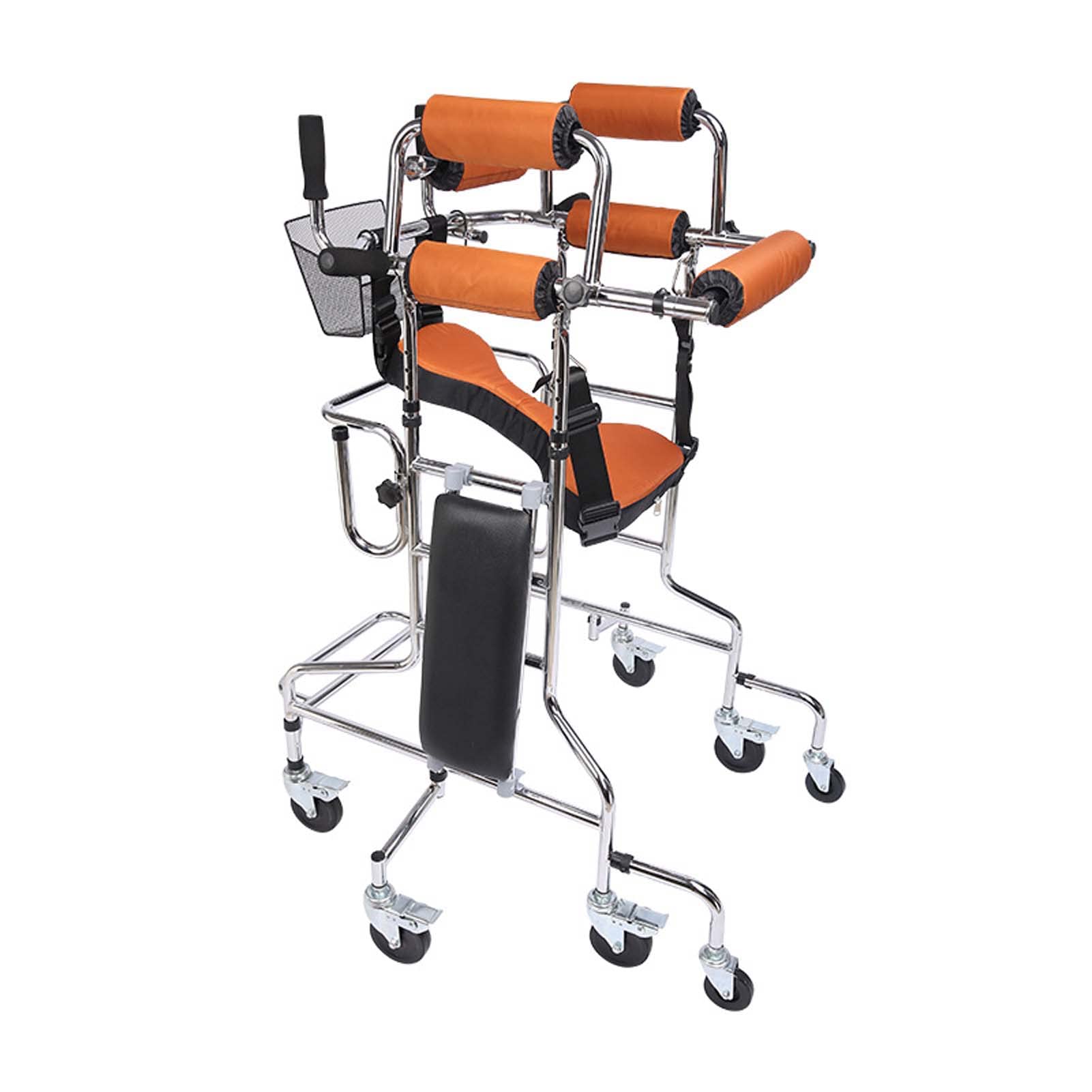YSUEFIJO Deambulatore per Anziani 8 Ruote da Esterno, Rollator Alluminio Regolabile Individualmente, Girello per Anziani Ascellare, capacità di Carico Fino a 150 kg, per Adulti o Disabili