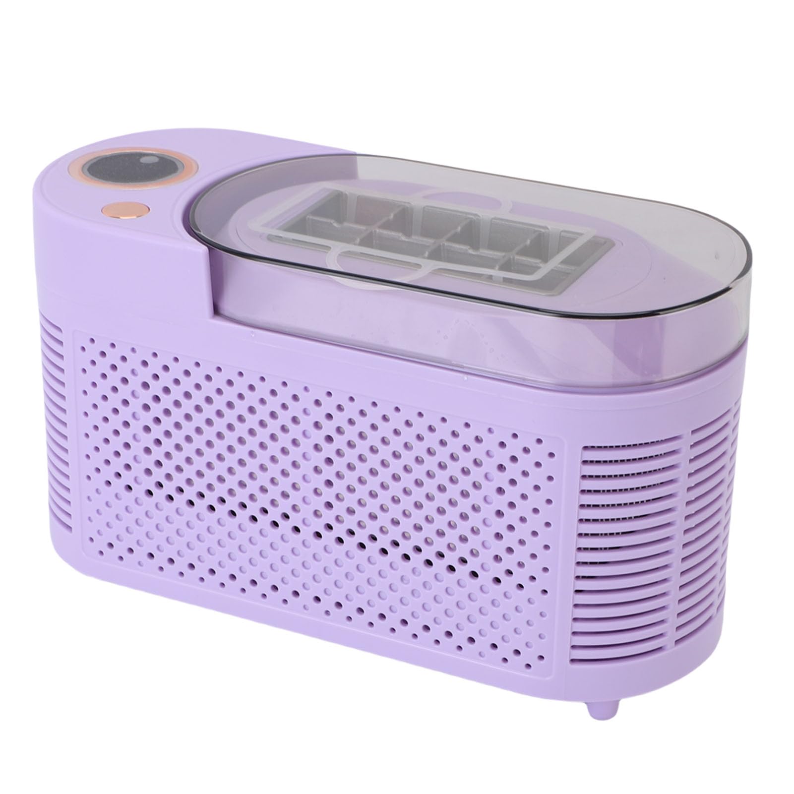Fdit Máquina de Hielo Portátil Máquina de Hielo Compacta para Encimera 8 Cubos en 10-15 Minutos con Materiales ABS SUS de Potencia de 120 W, para Uso en Automóvil de Viaje en Casa (Enchufe de la UE)