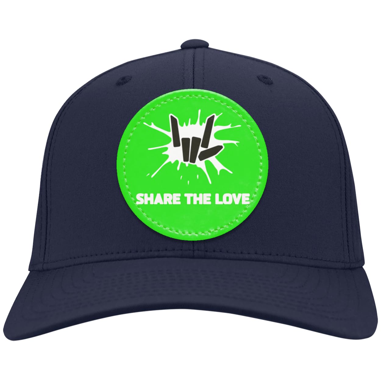Share The Love Hat (Twill Cap) for Boys and Men (US, Alpha, One Size, Navy 1)