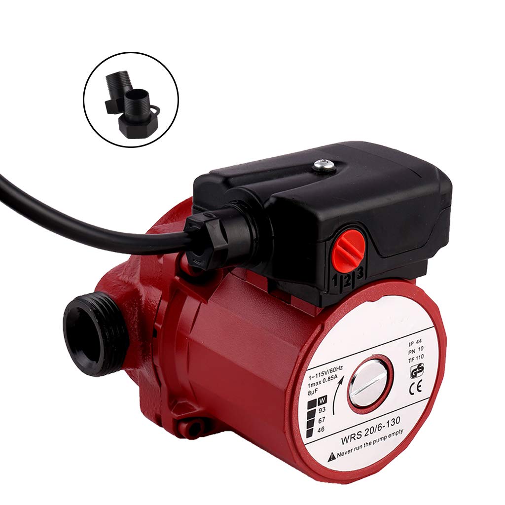 SHYLIYU Pressure Booster Pumps 115V/60Hz 3-Speed Cast Iron Booster Pump 1 inch Outlet 46/67/93W Circulator Pump for Home