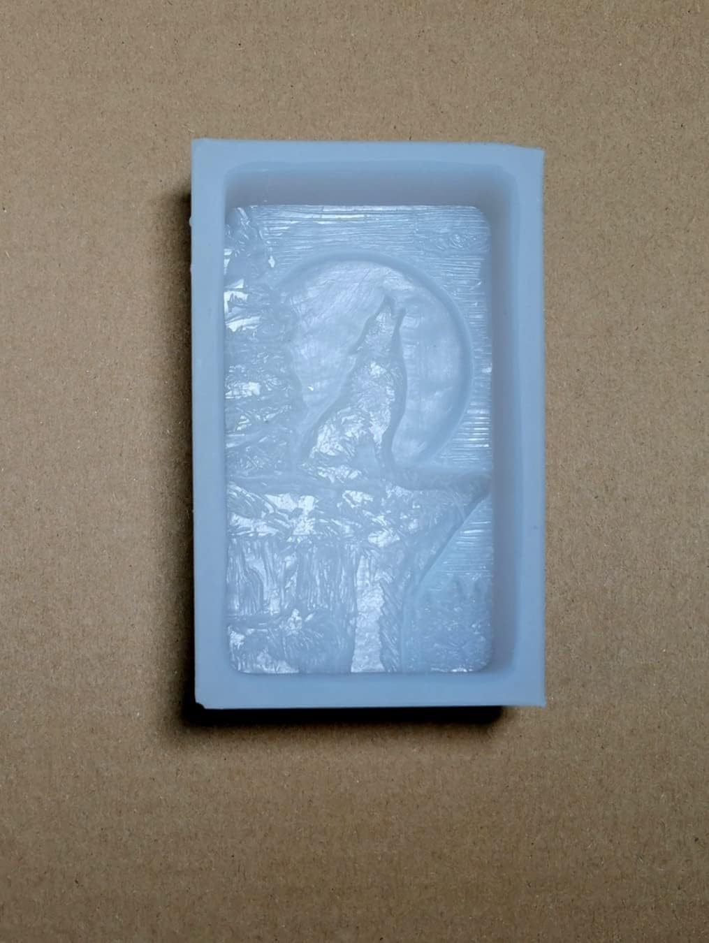 Wolf Moon Silicone Mold for SOAP Making Wax Resin Plaster