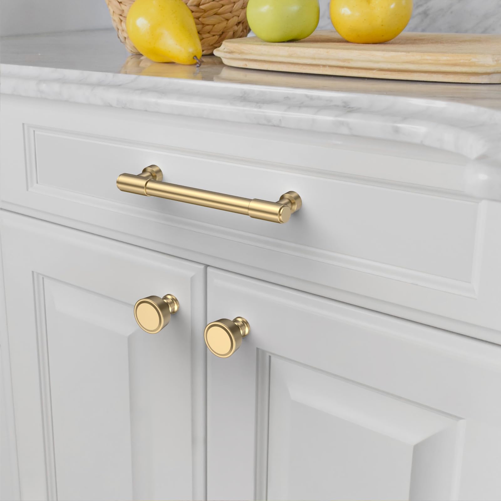 Amerdeco 10 Pack Champagne Bronze Cabinet Pulls 5 Inch(128mm) Hole Center Drawer Pulls Cabinet Hardware Kitchen Cabinet Handles for Bathroom ZH0075 — Amazon image 4