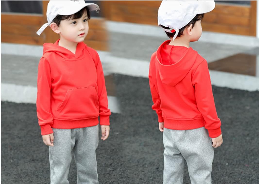 Baby Toddler Kids Boy Girl Solid Casual Pocket Hoodie Sweatershirt Pullover - Image 3