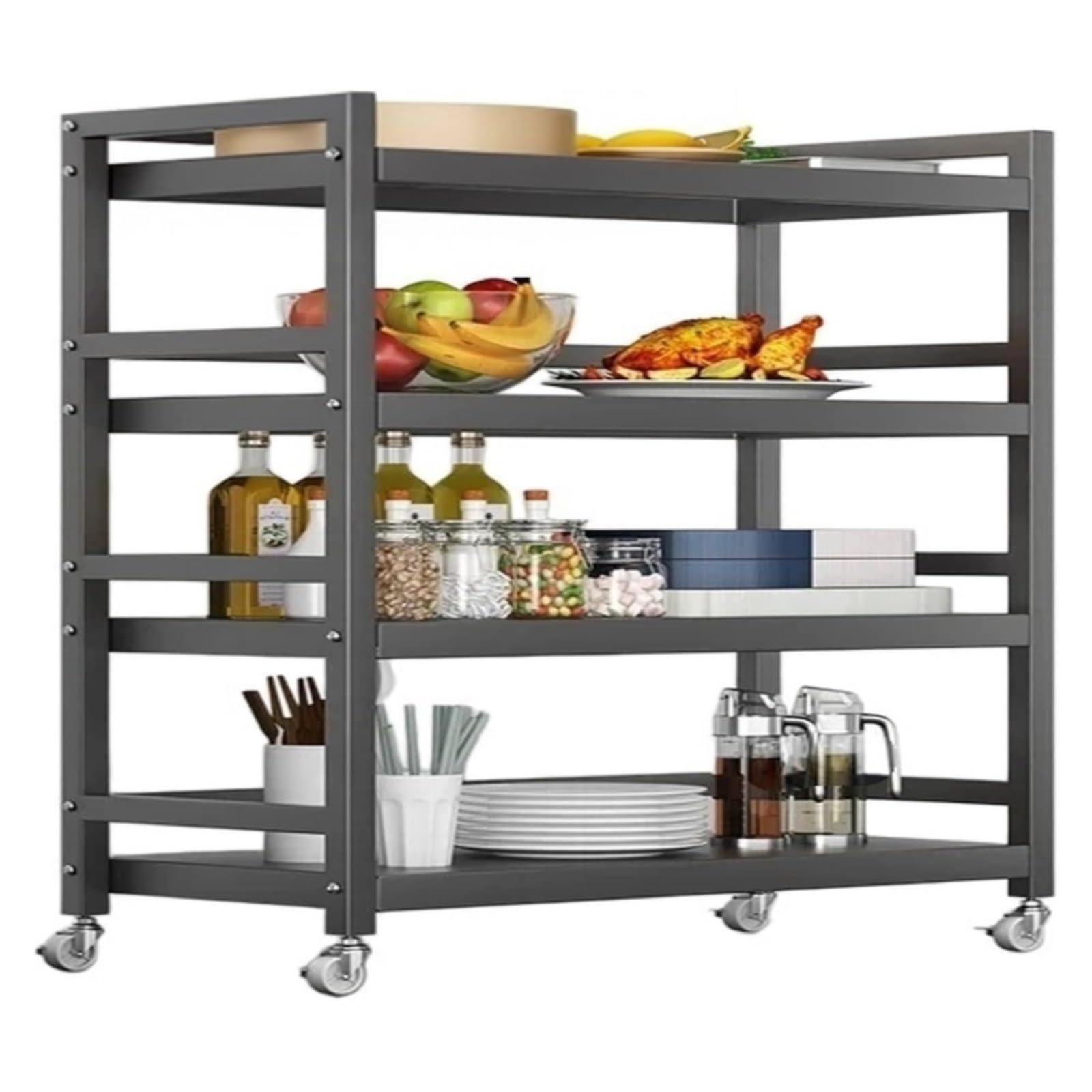 Carrello portavivande da cucina Carrello multiuso con ruote