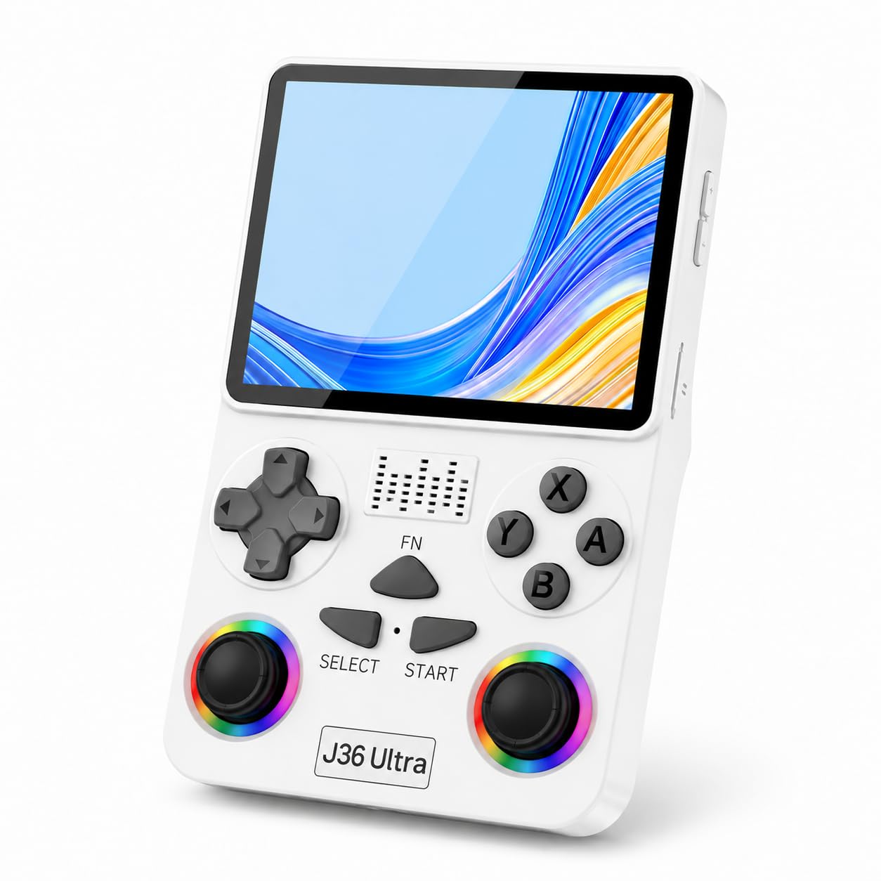 J36 Ultra Retro Handheld Game Console, 3.5" IPS Portable Gaming Console with WiFi & Bluetooth (White)