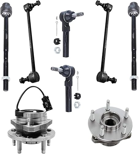 Detroit Axle - Kit de 8 cubos de rodamiento de rueda delantera para Chevy Malibu 2004-2012 Pontiac G6 2007-2009 Saturn Aura 2 Conjunto de cubos de