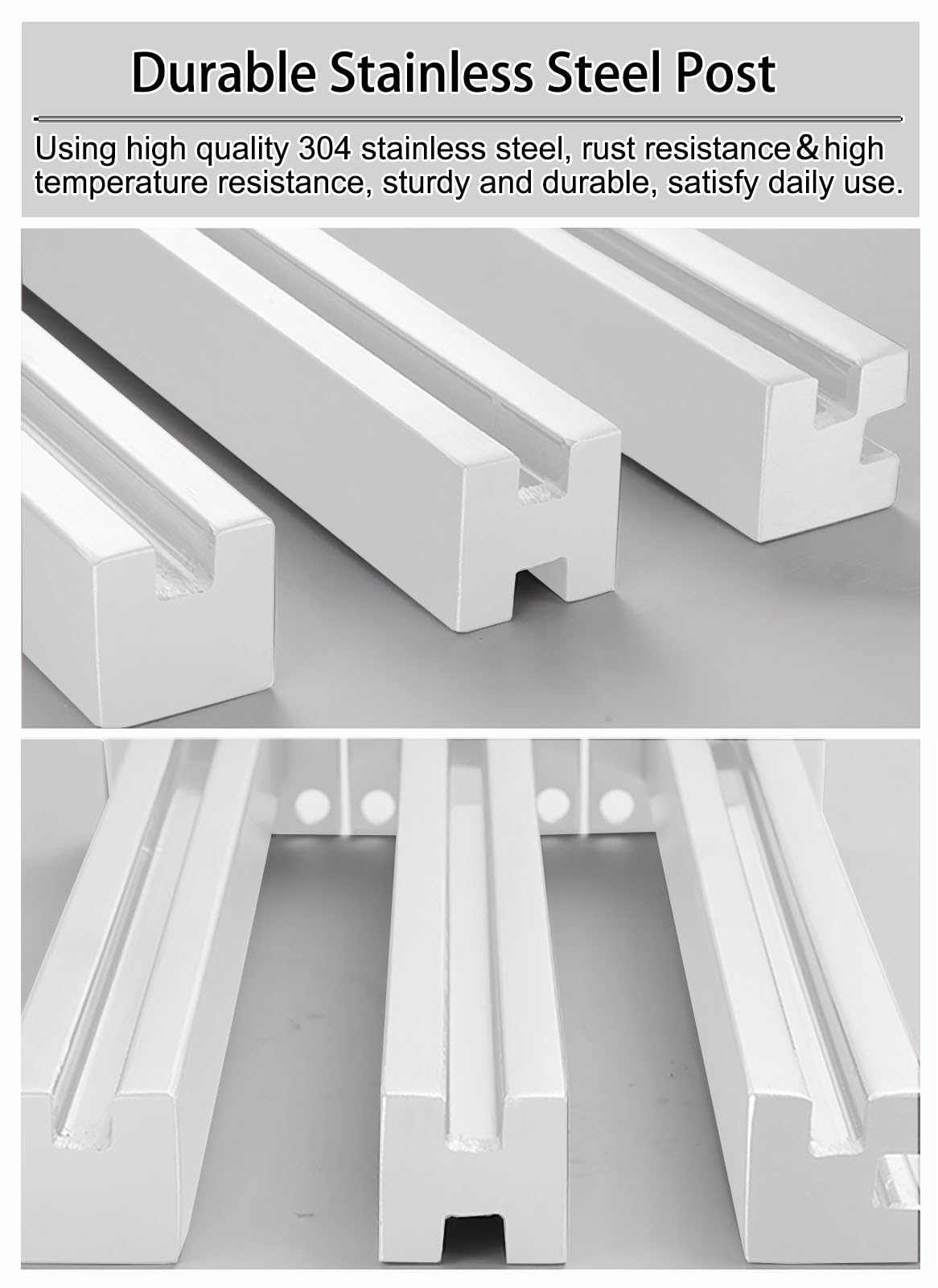 Sistema de celosía blanca para exteriores para piscina y jardín, barandilla independiente con tablones de madera, postes de valla cuadrados, perfecto para seguridad y decoración