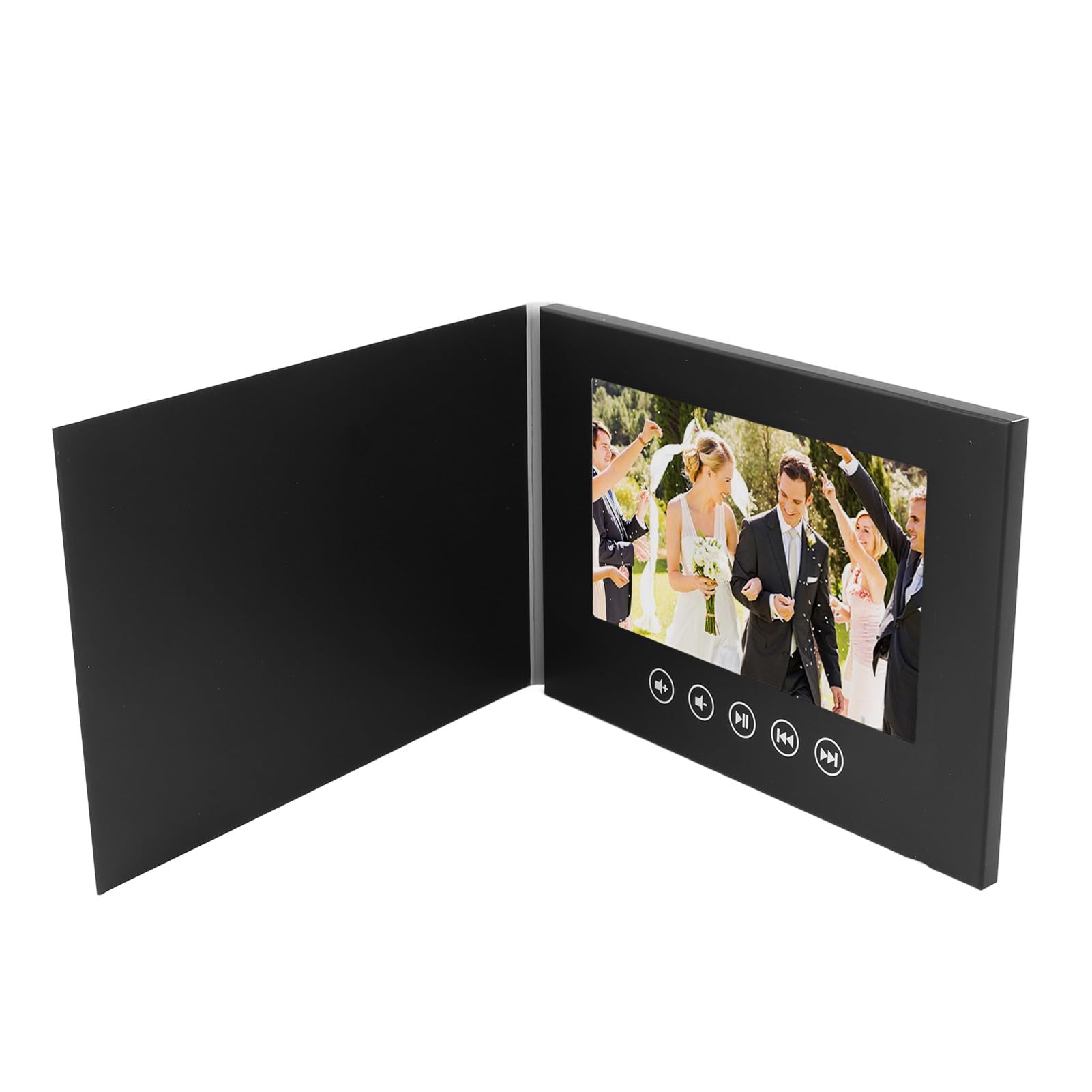 Tarjeta de Felicitación de Vídeo Electrónica, Folleto de Vídeo LCD, Tarjeta Personalizable con Reproducción HD 720P y Altavoz Integrado para Regalo de Cumpleaños de Aniversario de Boda de