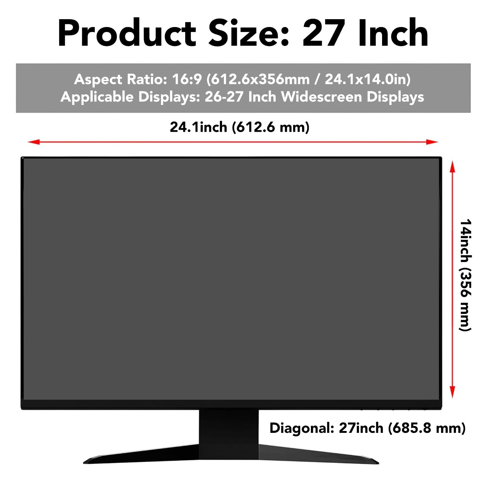 Filtro de Pantalla Privada para Ordenador Extraíble de 27 Pulgadas, Protector de Pantalla Colgante Antideslumbrante UV, Filtro de Privacidad para áreas de Alto Tráfico