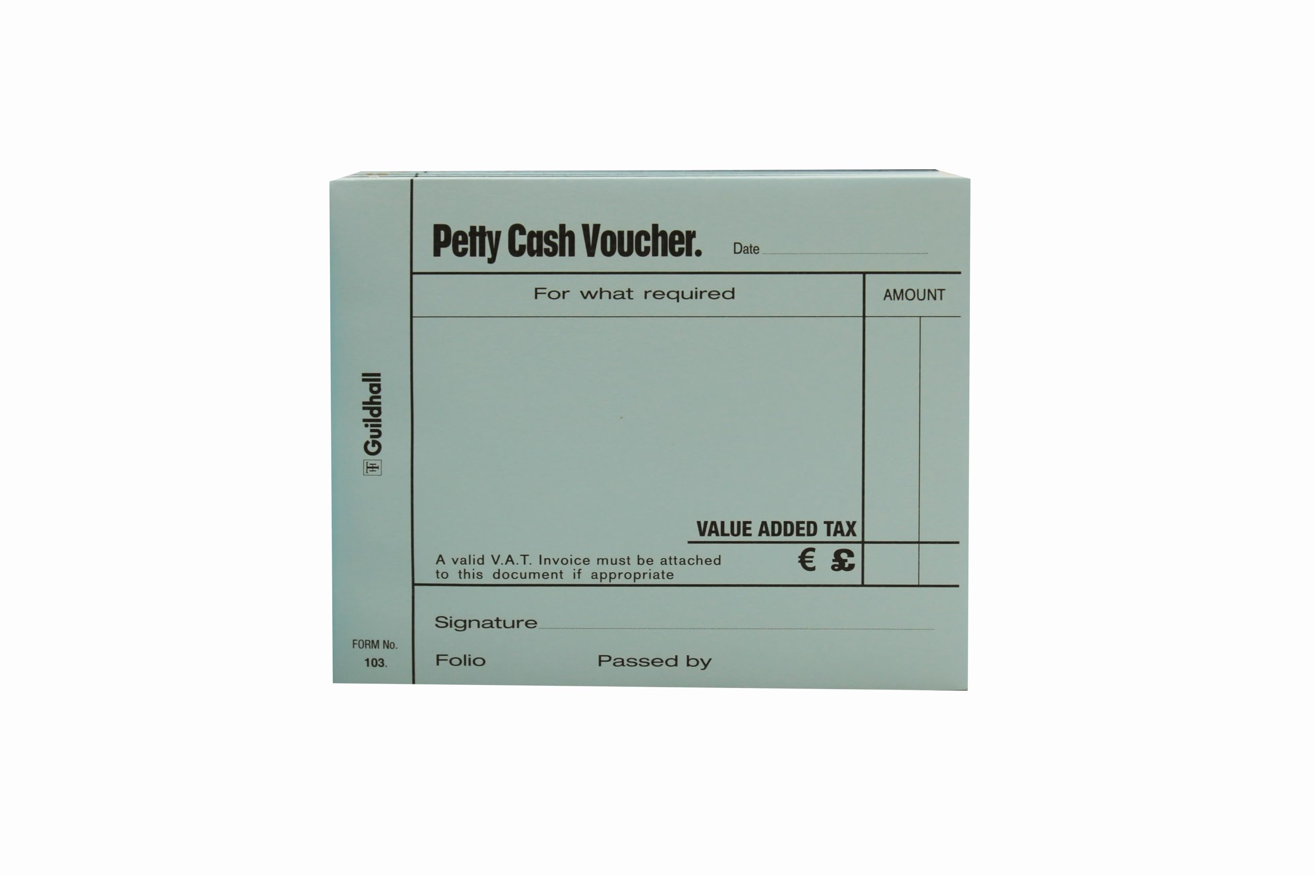 Petty Cash Vouchers X 6 Pads Of 100 Sheets Free Petty Cash Vouchers - 6  Pads Of 100 Sheets Each | Business Expense Tracking & Receipts Clover Cash  Drawers & Boxes