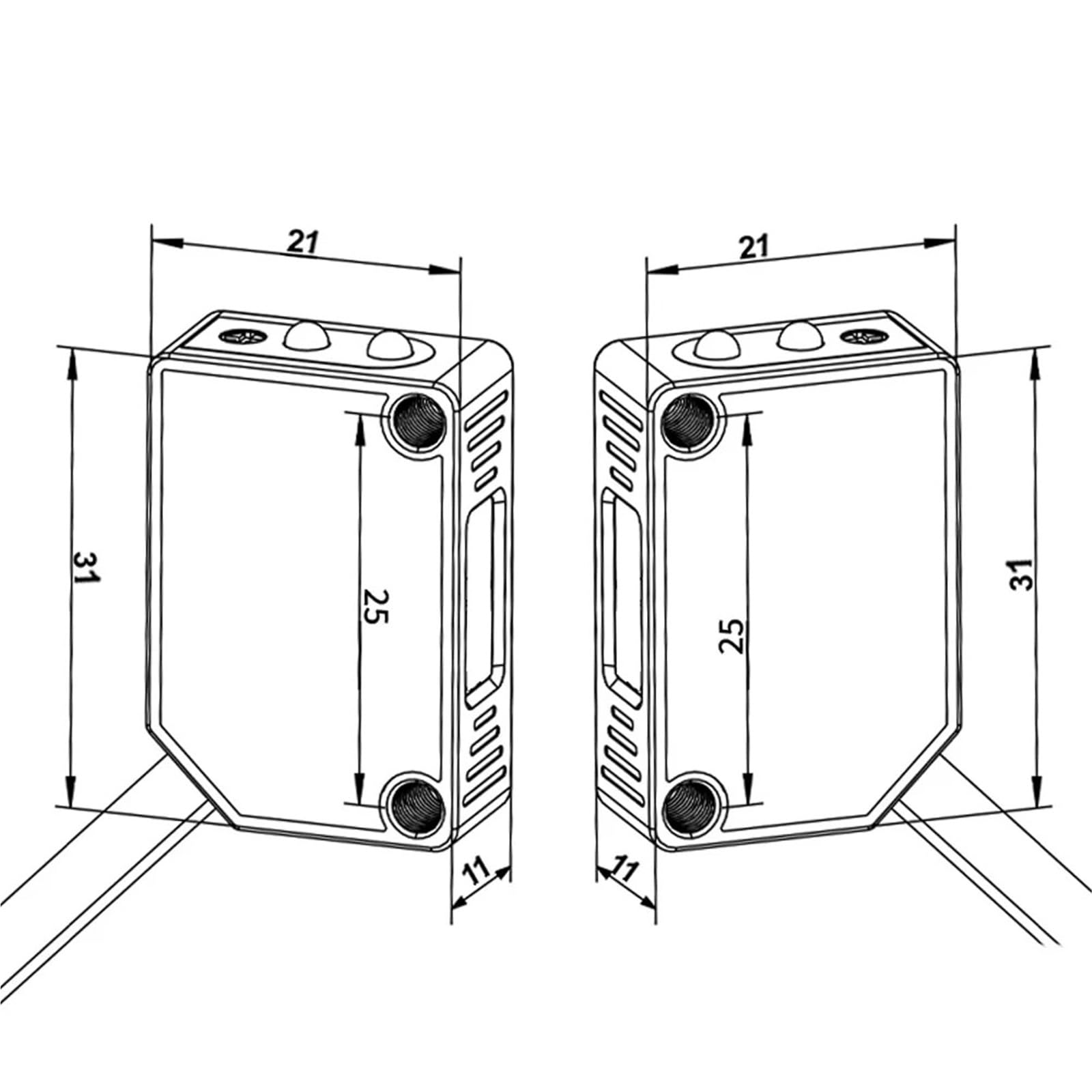 1 pz Sensore Laser Raggio infrarosso Punto visibile Fascio Passante NPN PNP 12-24 VDC Interruttore fotocellula Quadrato con Staffa(10M DC 3-wireNPN No)
