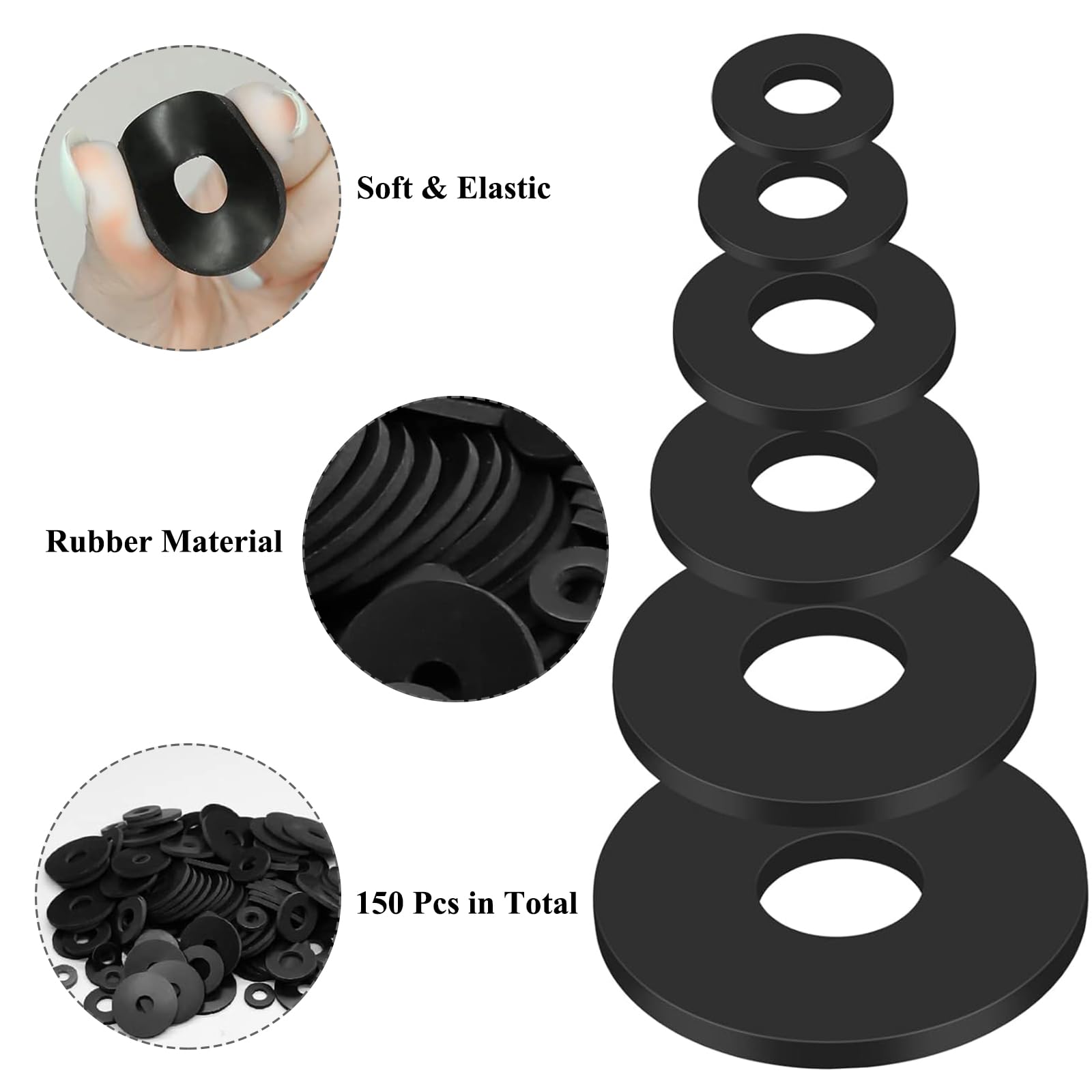 Rondelle Di Tenuta M6 EPDM - 50 Pezzi, Acciaio Inox A2, Per Idraulica - Foto 7